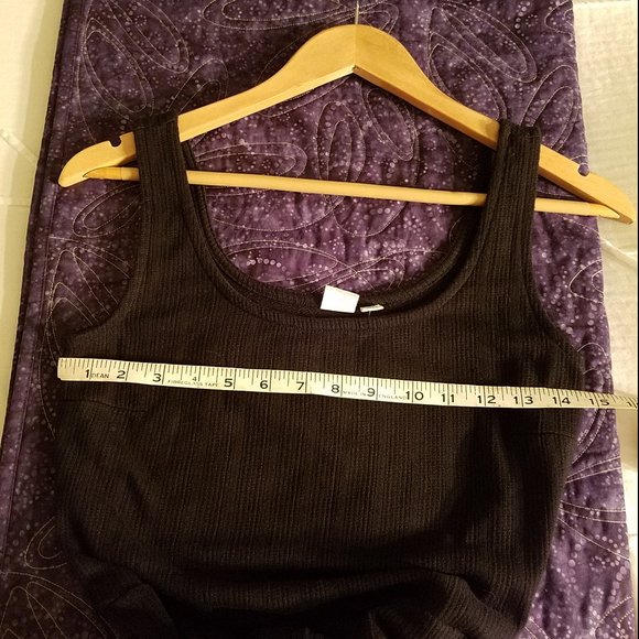 NWT Gap ribbed belt-tie tank jumpsuit, black, XS - Picture 8 of 11